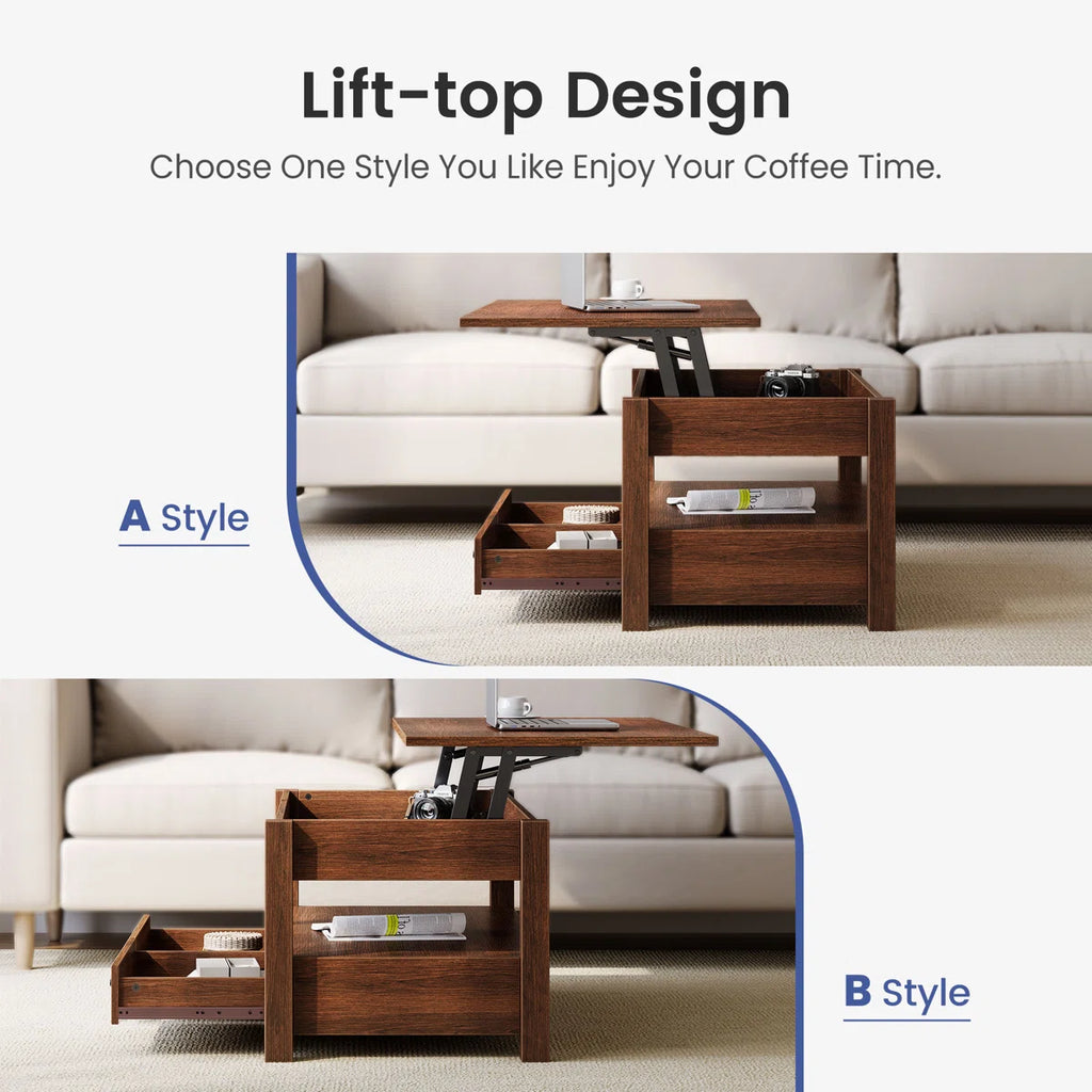 Coffee Table with Storage, Lift Top Coffee Table for Living Room